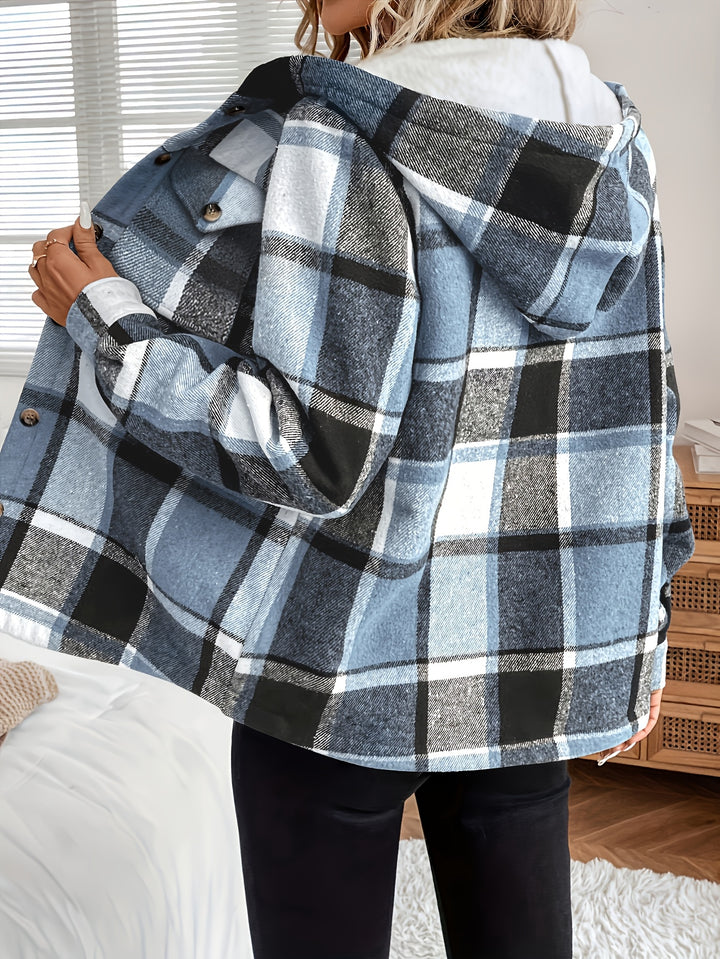 Jas met capuchon - geruit patroon & fleece voering voor warmte het hele seizoen