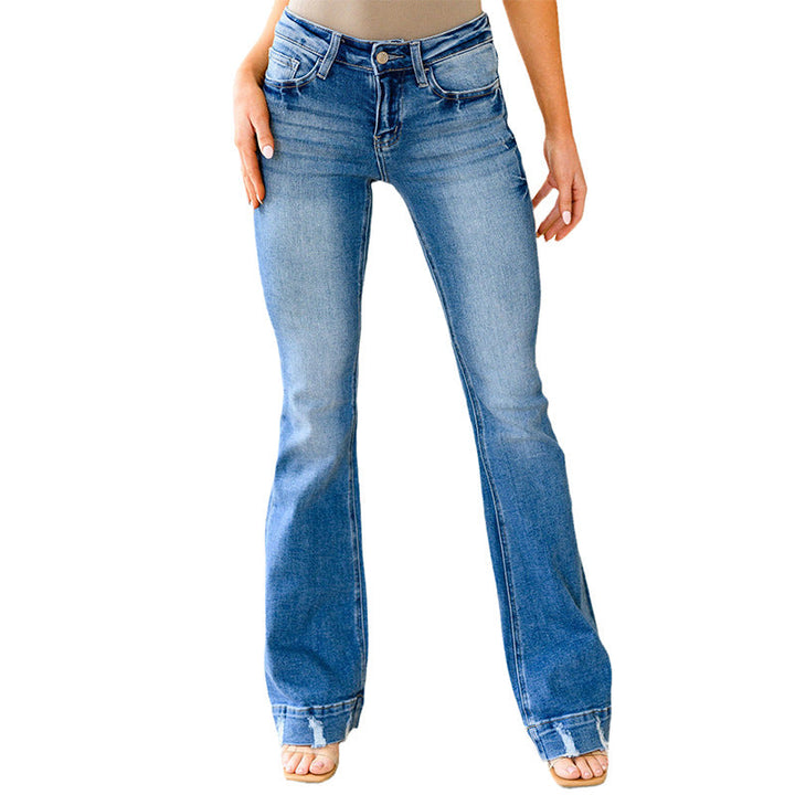 Jeans - Middelhoge Taille en Uitlopend Model