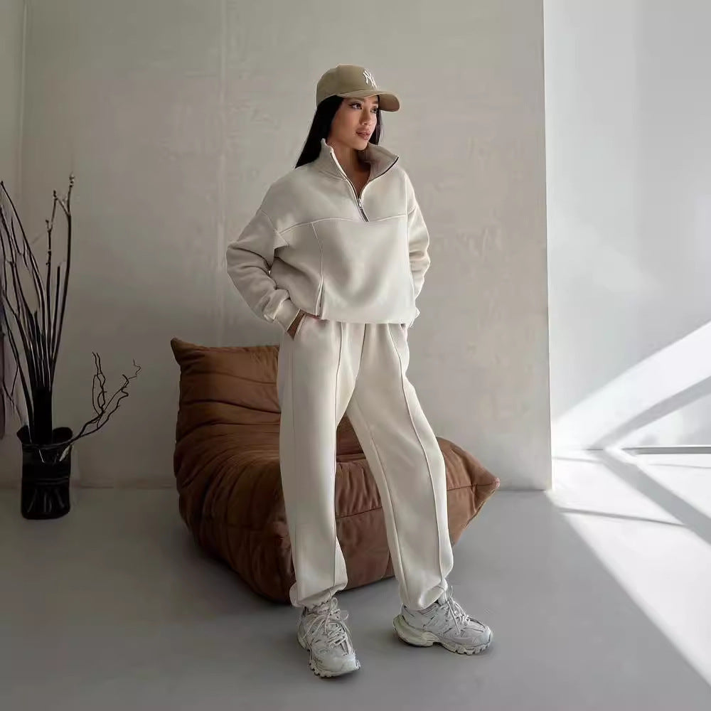 Joggingpak – Contrasterende Jas & Bewegingsvrij