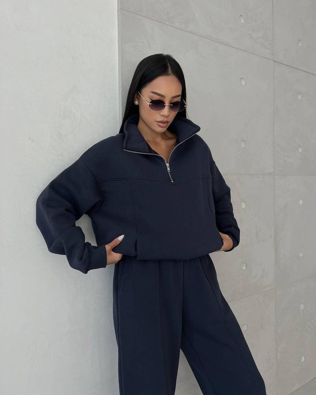 Joggingpak – Contrasterende Jas & Bewegingsvrij