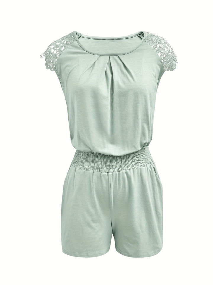 Jumpsuit – Contrast Kanten Mouwen & Comfortabele Pasvorm