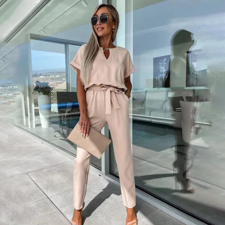 Jumpsuit - Elastische Tailleband & Vloeiende Stof