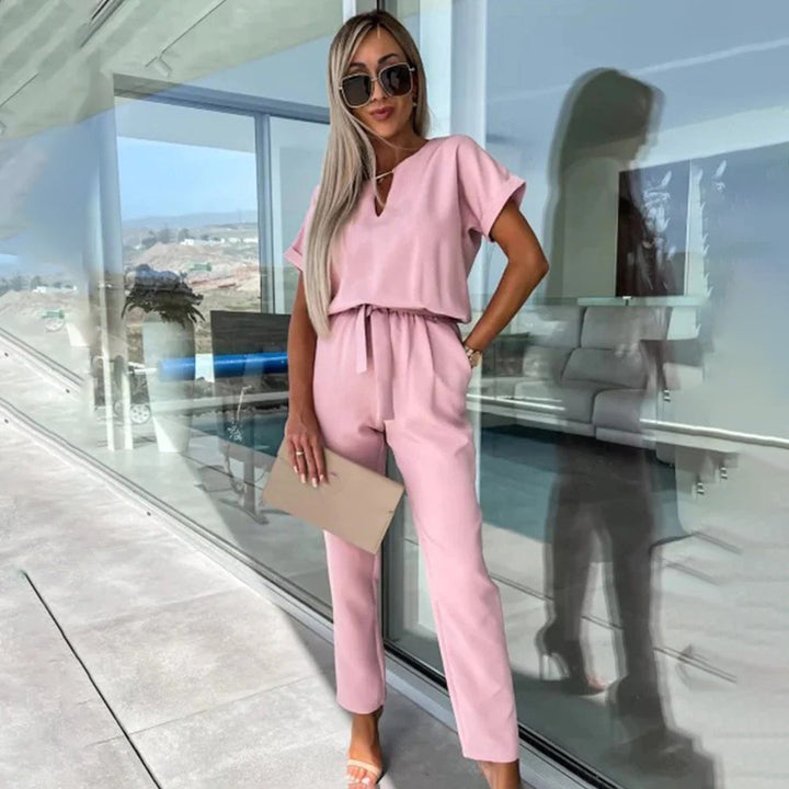 Jumpsuit - Elastische Tailleband & Vloeiende Stof