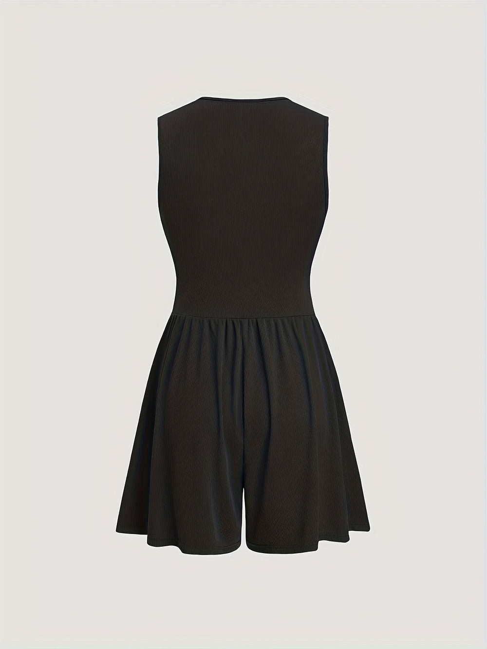 Jumpsuit – Geplooide Kraag & Wijde Pijpen Met Comfortabele Stretch