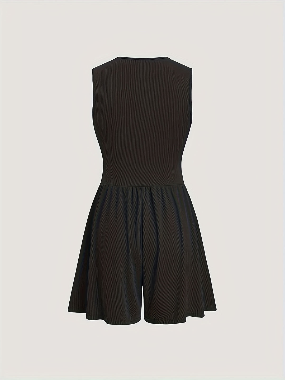 Jumpsuit – Geplooide Kraag & Wijde Pijpen Met Comfortabele Stretch