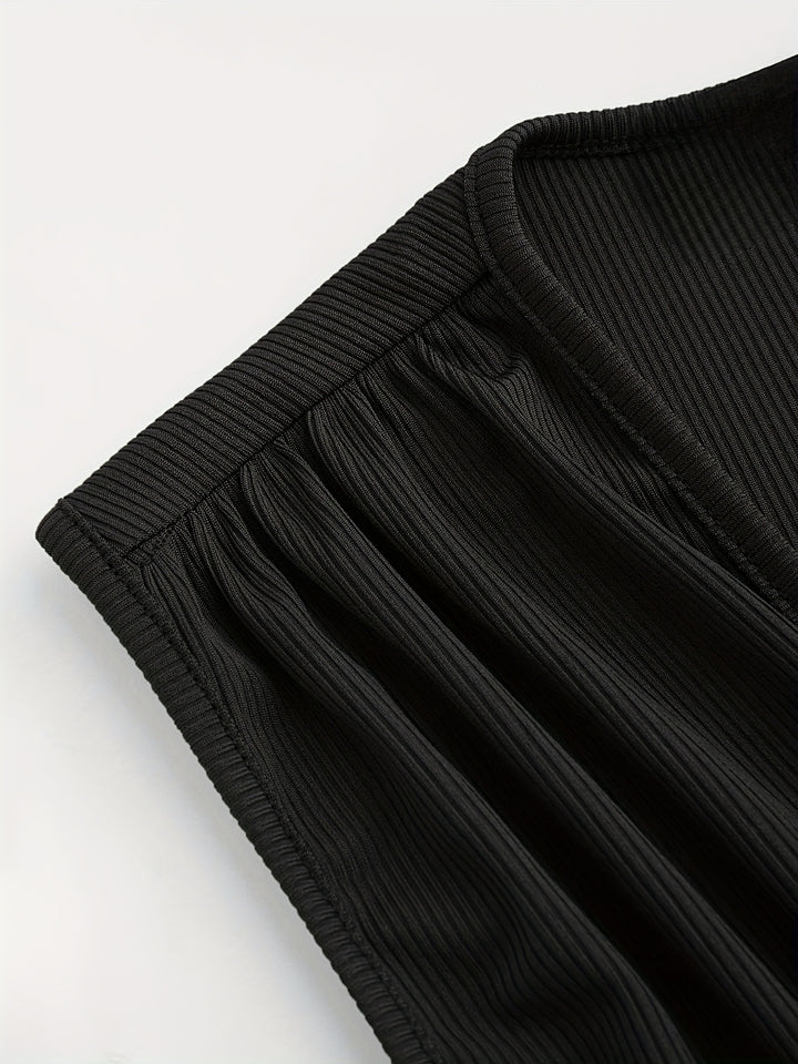 Jumpsuit – Geplooide Kraag & Wijde Pijpen Met Comfortabele Stretch