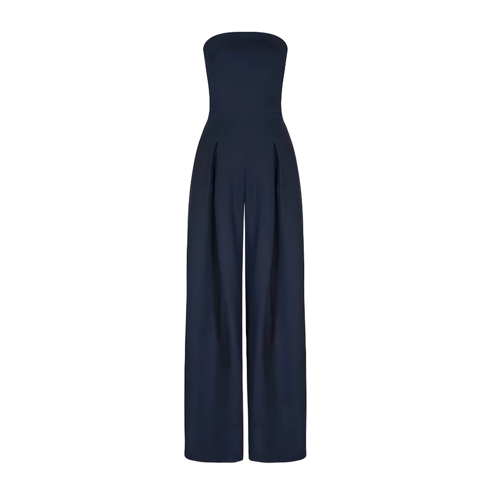 Jumpsuit – Strapless Bovenkant & Wijde Pijpen Verlengend