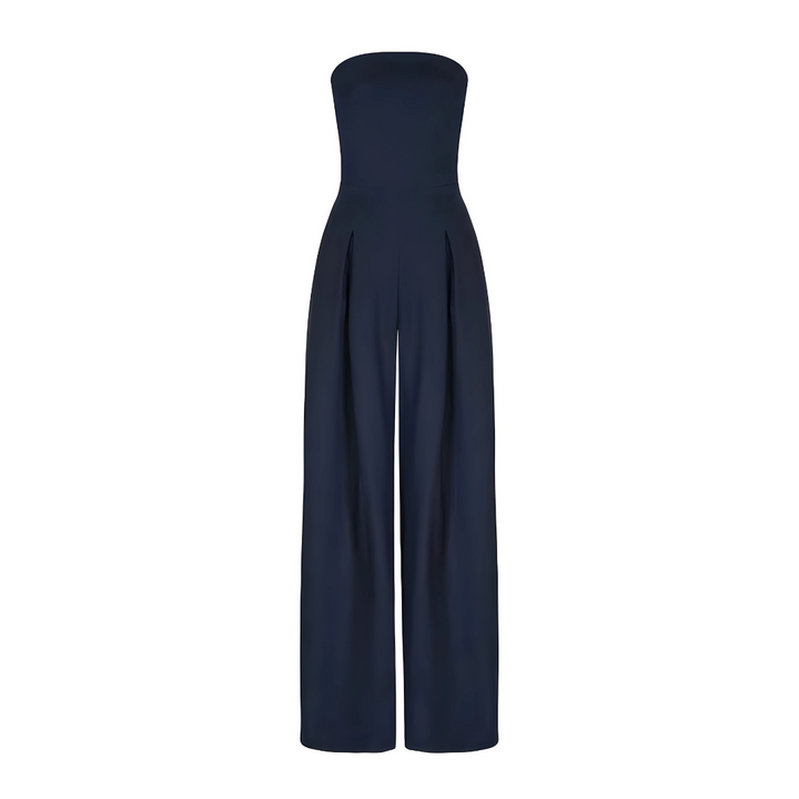 Jumpsuit – Strapless Bovenkant & Wijde Pijpen Verlengend