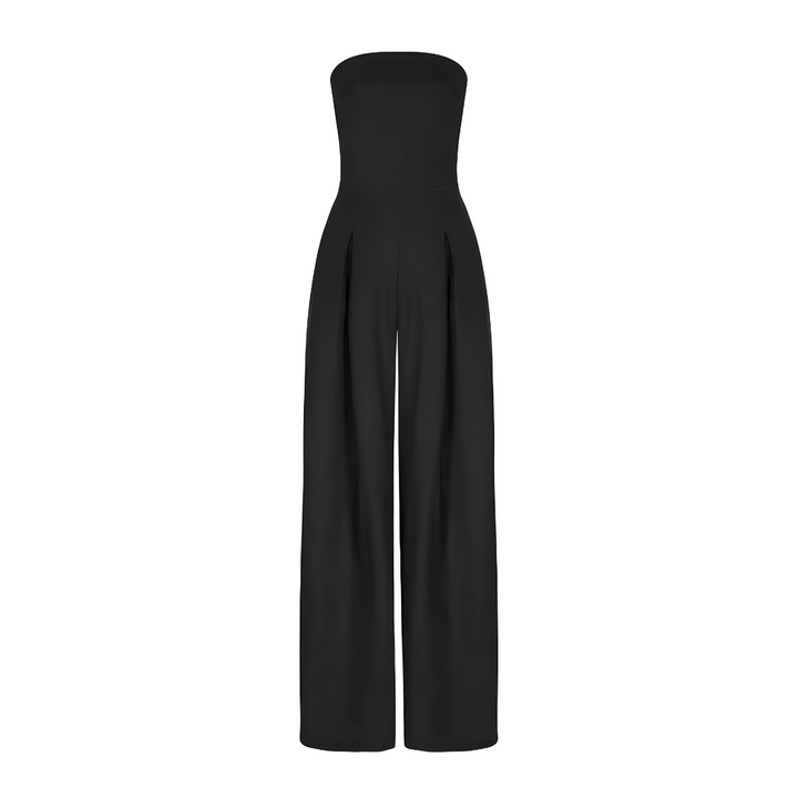 Jumpsuit – Strapless Bovenkant & Wijde Pijpen Verlengend