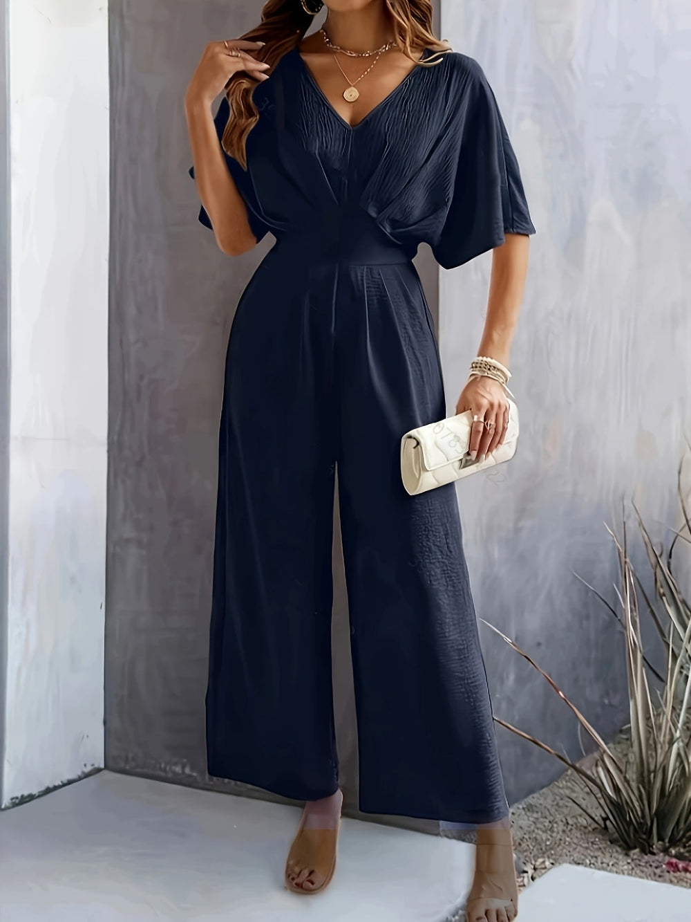 Jumpsuit - V-Hals Ontwerp & Lichtgewicht Stof