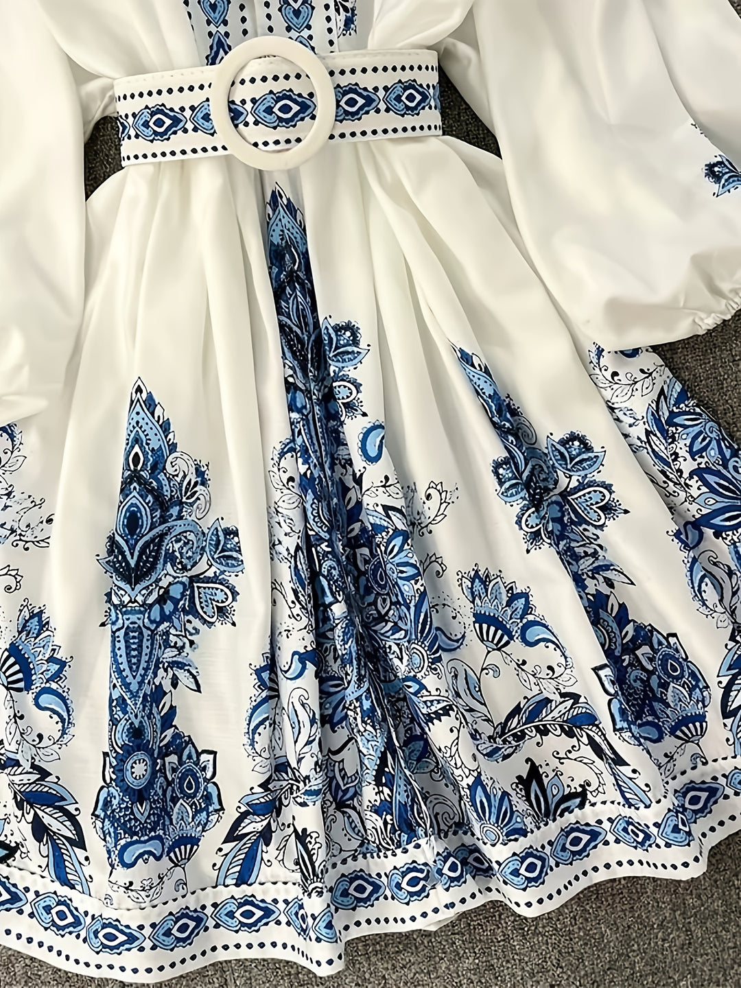 Jurk – A-Lijn Silhouet & Lange Lengte met Ceintuurlint