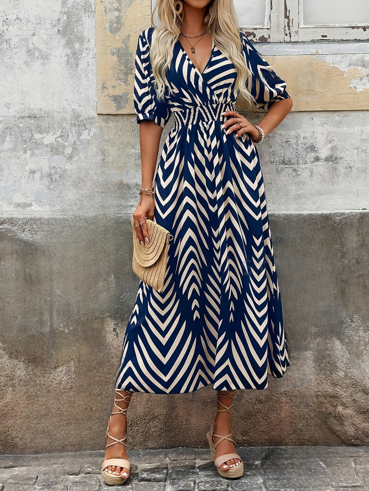 Jurk – Asymmetrische Vorm & Flared Zoom voor Beweging