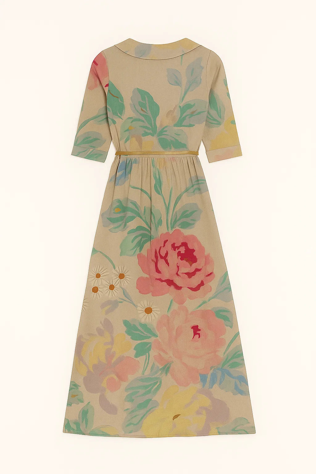 Jurk - Bloemenprint & Taillelint Detail