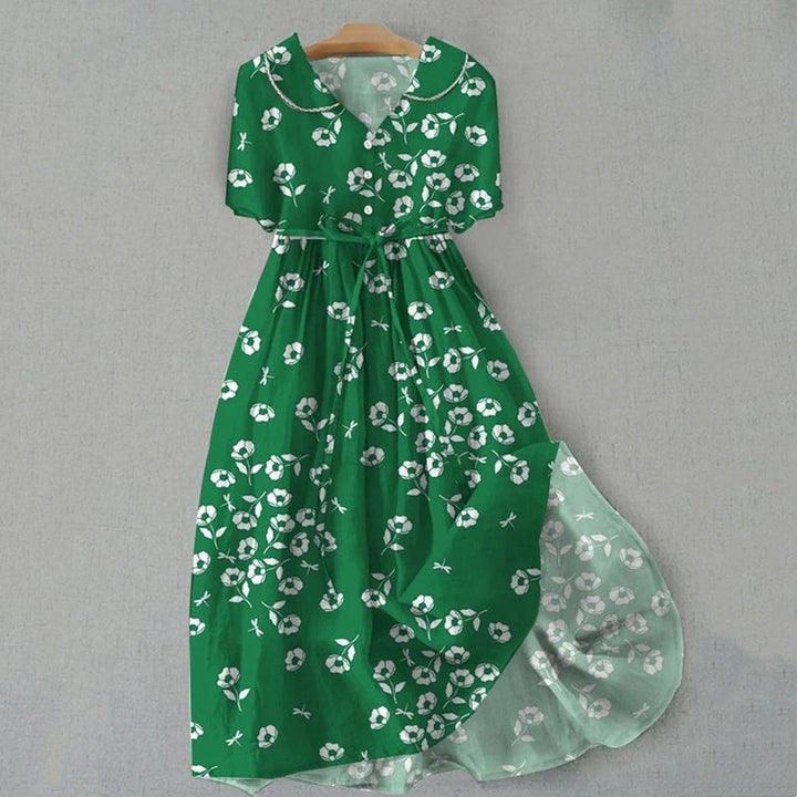 Jurk - Bloemenprint & Taillelint Detail