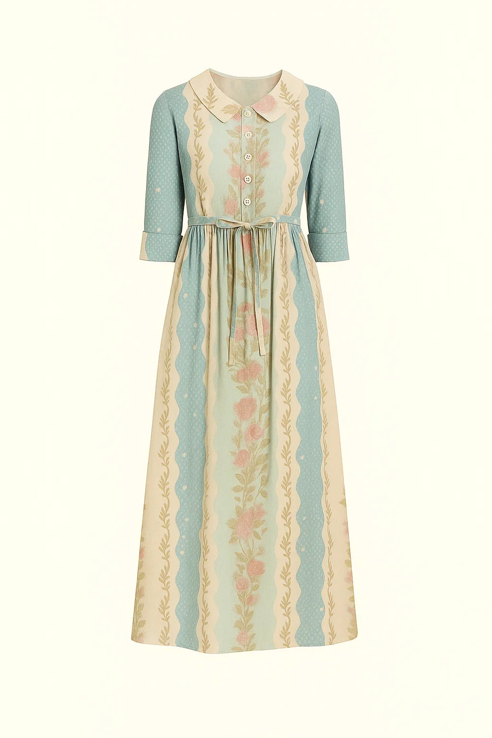 Jurk - Bloemenprint en Taillelint Detail