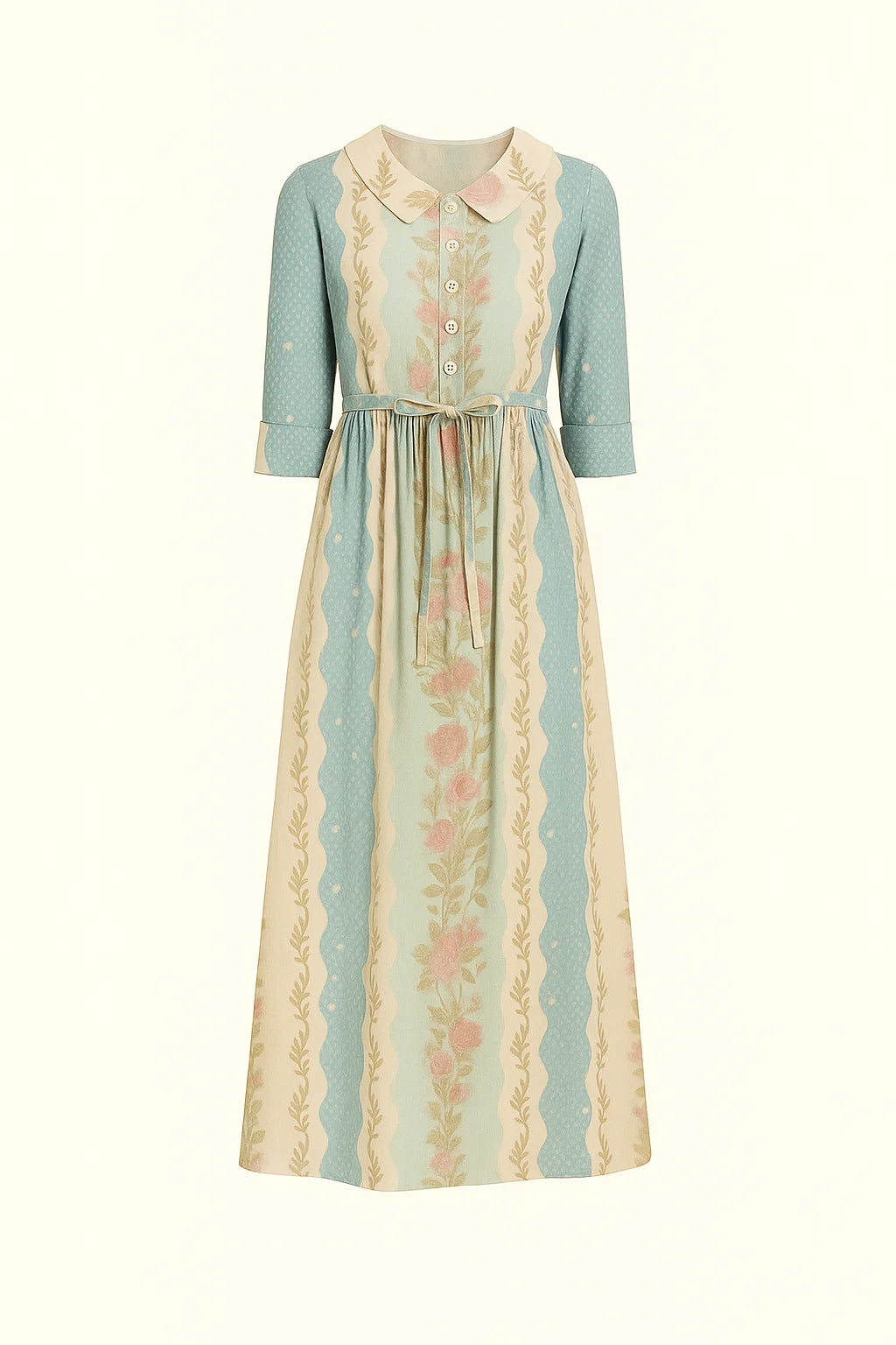Jurk - Bloemenprint en Taillelint Detail