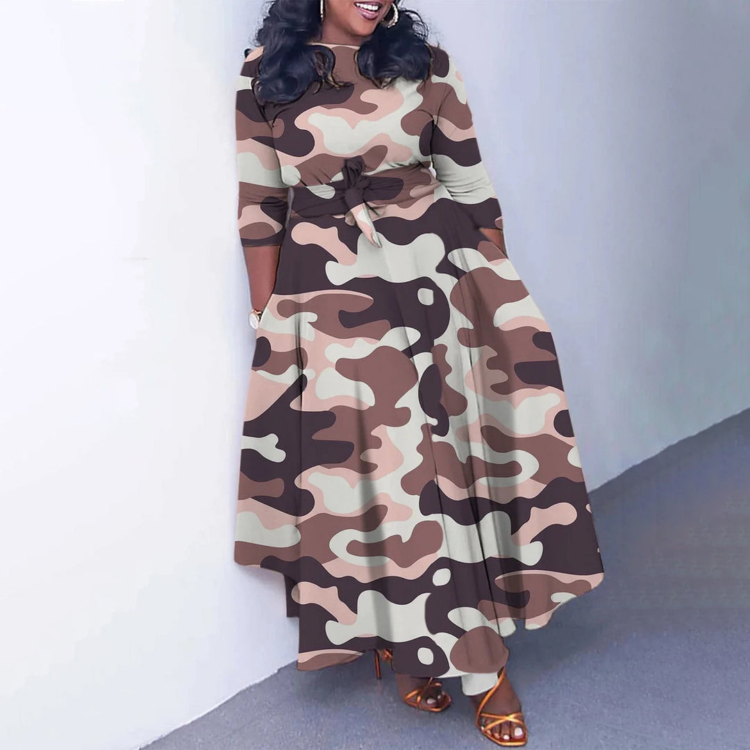 Jurk – Katoen-Polyester Mix & Hoge Taille Met Knoopsluiting