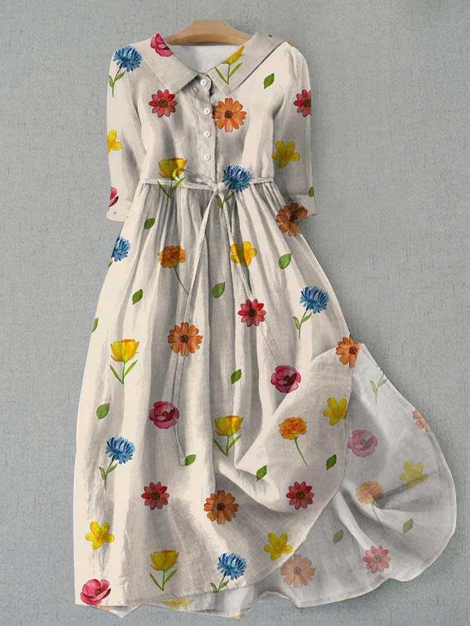 Jurk - Lange Rok & Bloemenprint