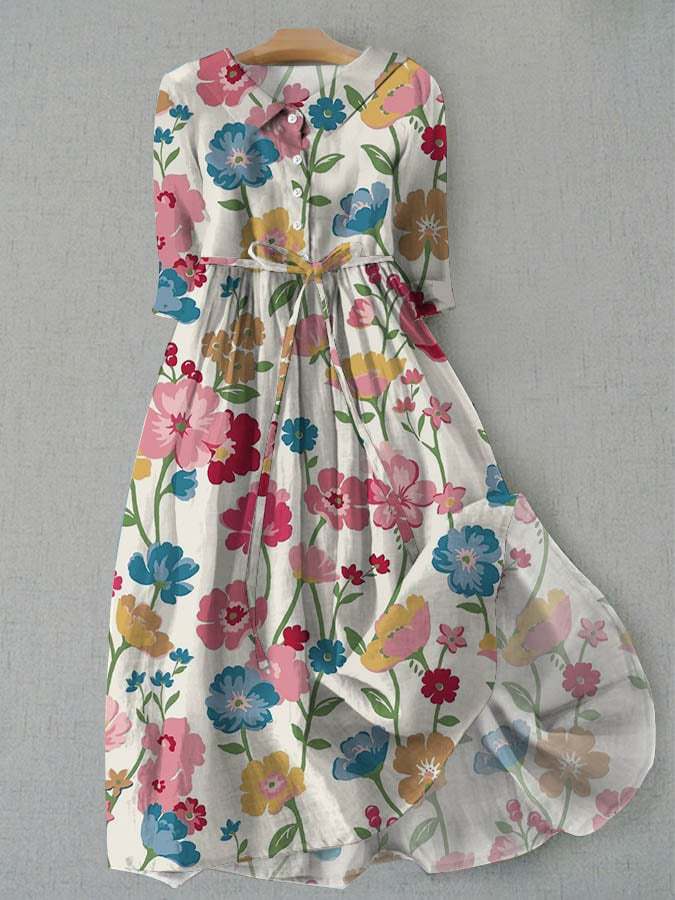 Jurk - Lange Rok & Bloemenprint