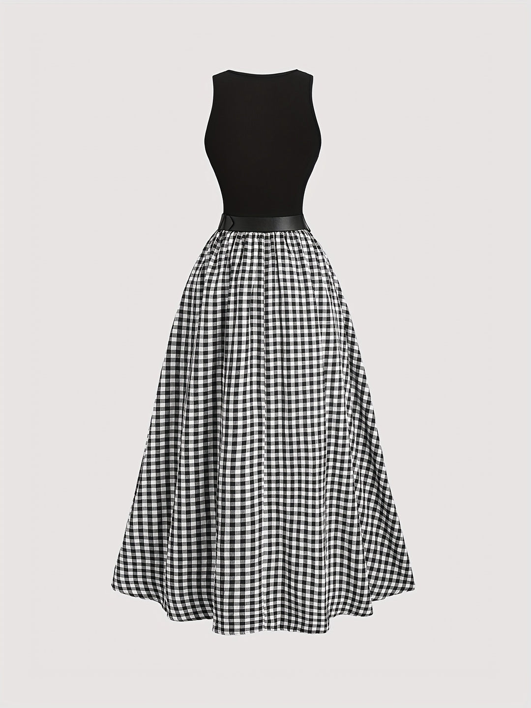 Jurk Zonder Mouwen – A-Lijn Silhouet & Riem voor Getailleerde Taille