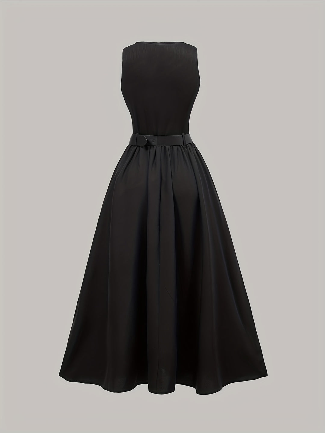 Jurk Zonder Mouwen – A-Lijn Silhouet & Riem voor Getailleerde Taille