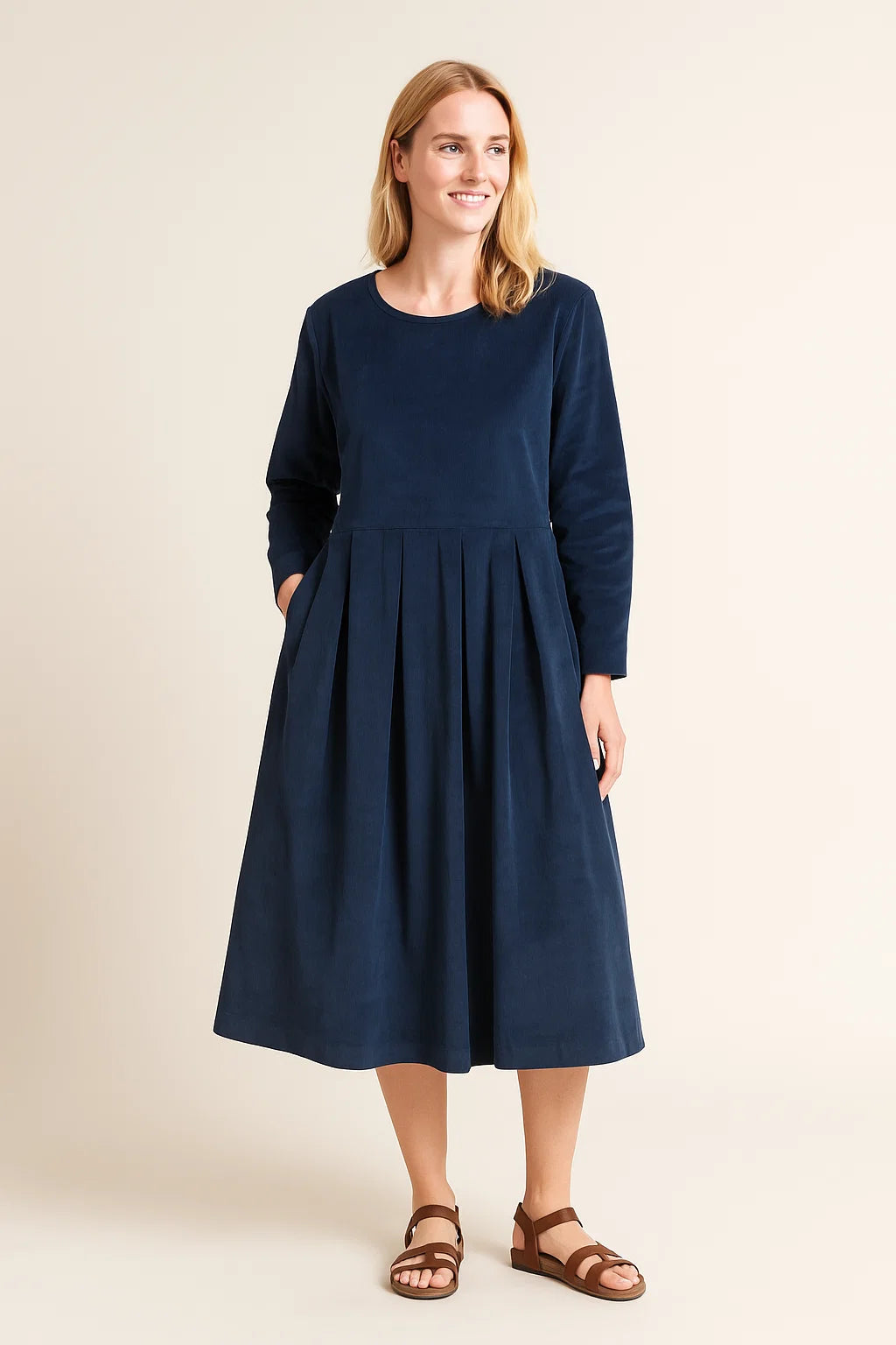 Kailey - Corduroy herfst/winter elegante jurk