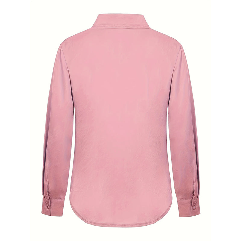 Kanten Blouse – Lange Mouwen & Knopsluiting voor Extra Comfort