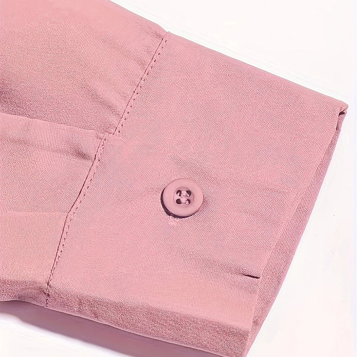 Kanten Blouse – Lange Mouwen & Knopsluiting voor Extra Comfort