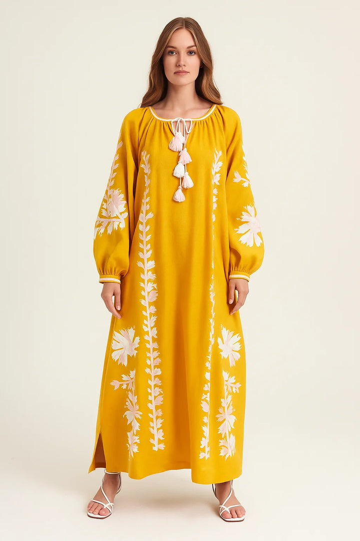 Kara - Bohemian maxi jurk met bloemenprint