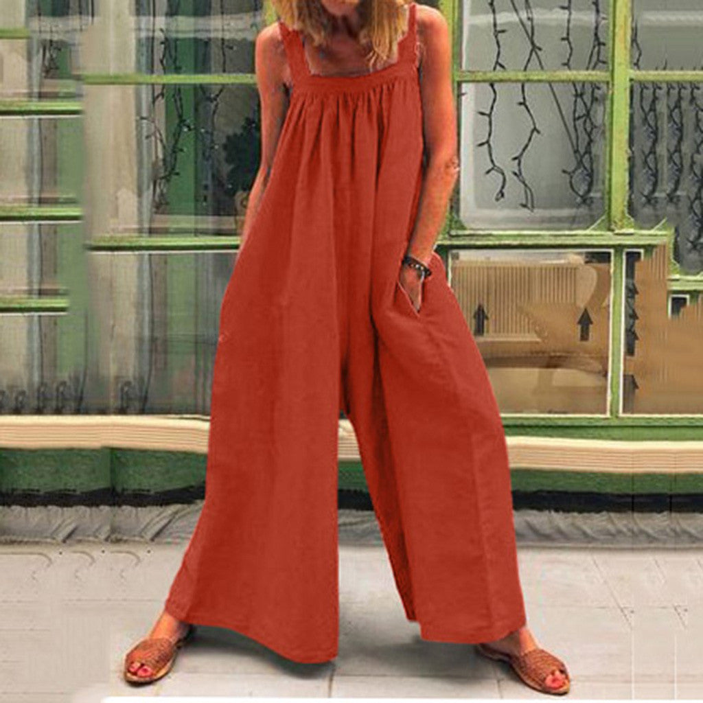 Katoen-Linnen Jumpsuit – Ruime Pasvorm & Ademend Materiaal