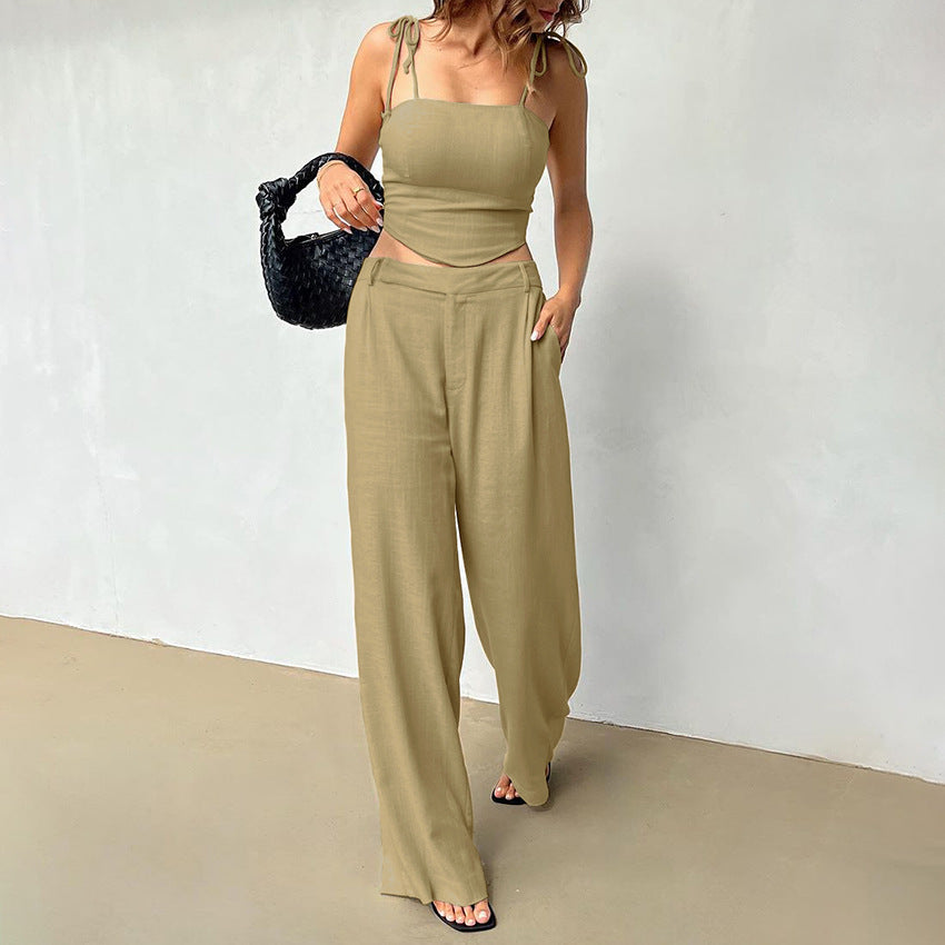 Katoen-Linnen Set – Korte Vest en Broek & Ademend Comfort