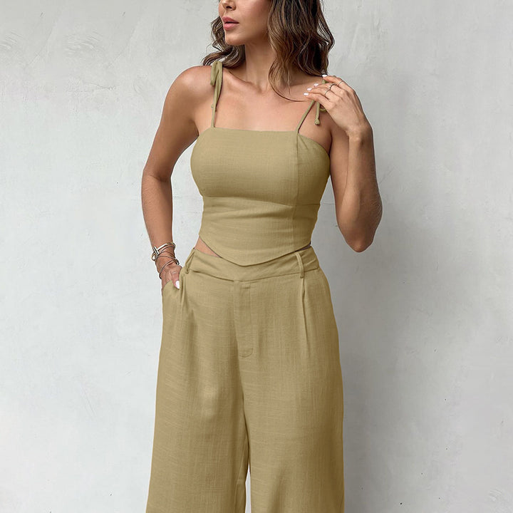 Katoen-Linnen Set – Korte Vest en Broek & Ademend Comfort