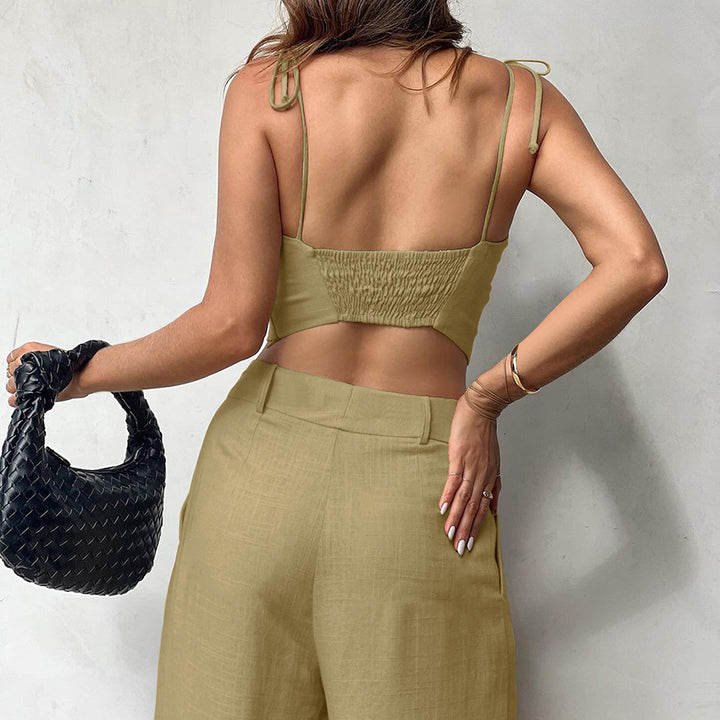 Katoen-Linnen Set – Korte Vest en Broek & Ademend Comfort
