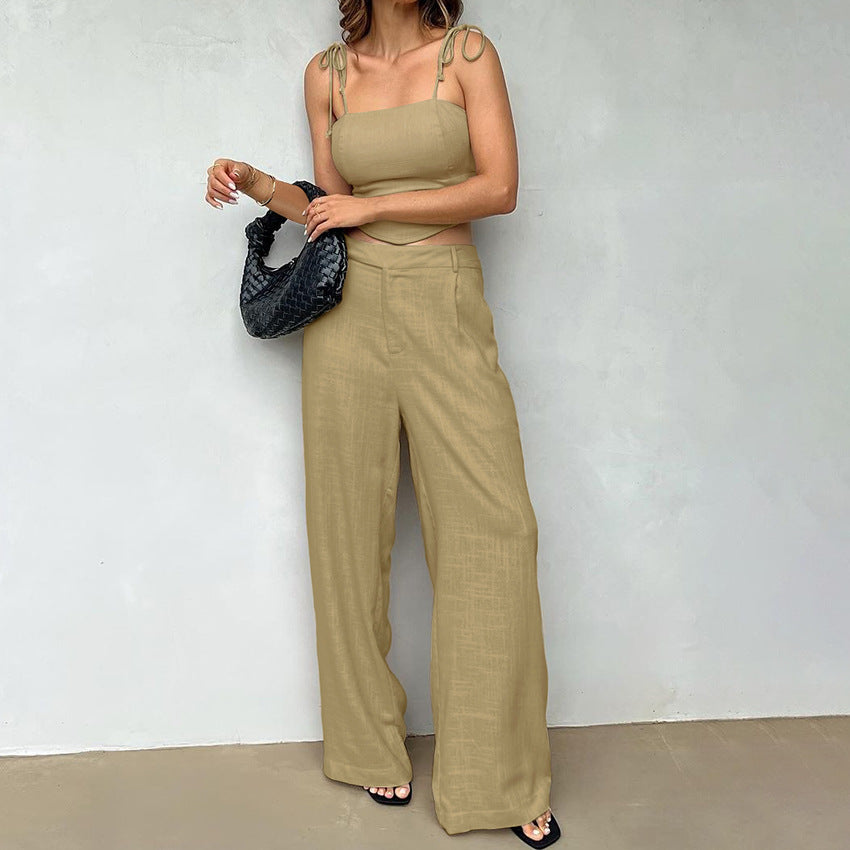 Katoen-Linnen Set – Korte Vest en Broek & Ademend Comfort