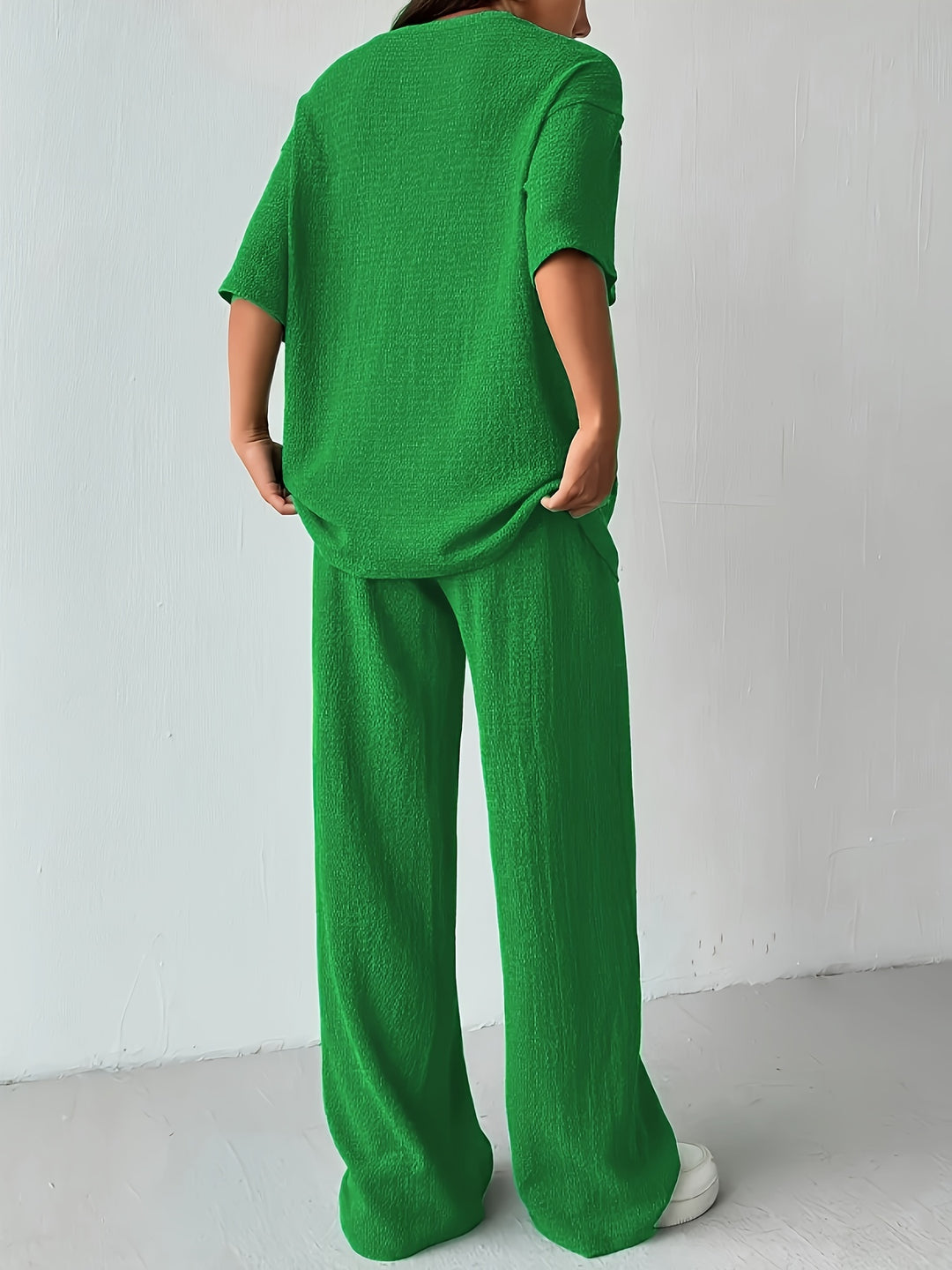 Katoen-Polyester Set – T-Shirt met Korte Mouwen & Zachte Stof