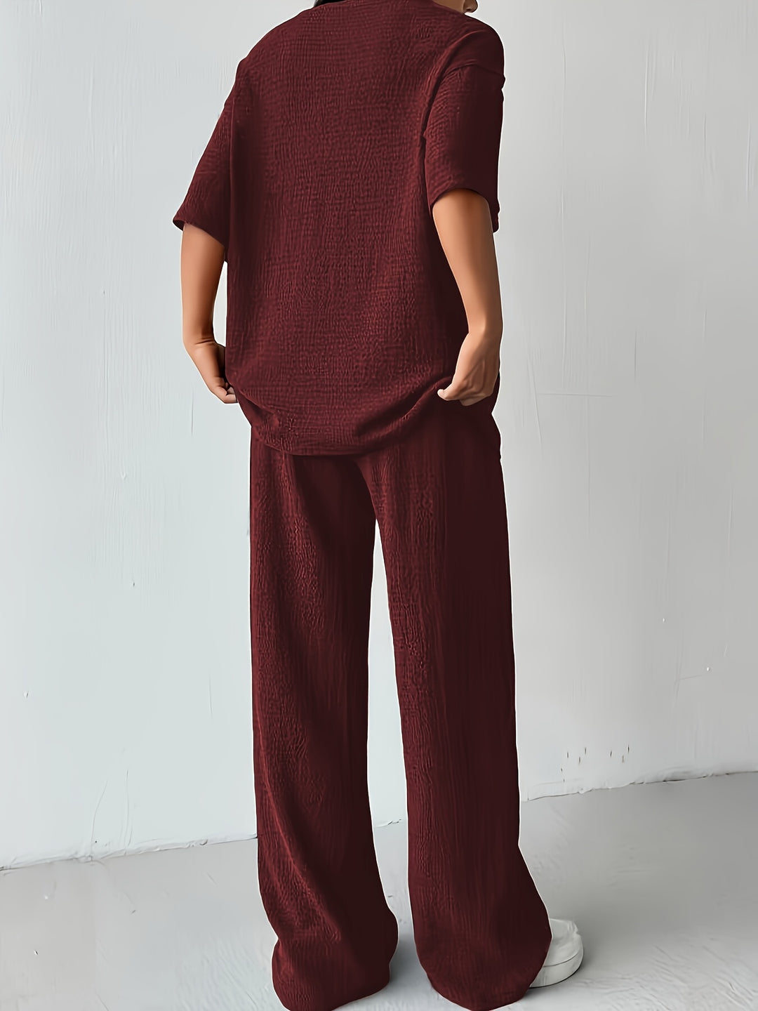 Katoen-Polyester Set – T-Shirt met Korte Mouwen & Zachte Stof