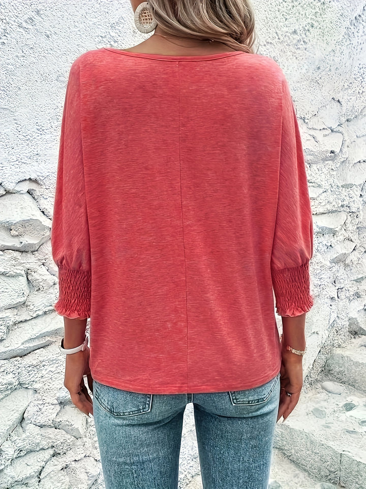 Katoen-Polyester T-Shirt – Casual Rundhals & Halve Mouwen