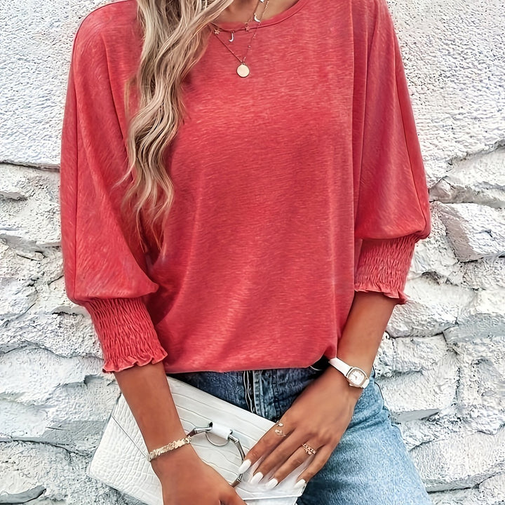 Katoen-Polyester T-Shirt – Casual Rundhals & Halve Mouwen