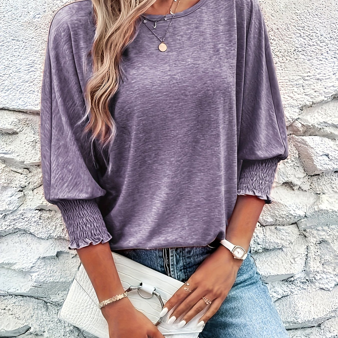 Katoen-Polyester T-Shirt – Casual Rundhals & Halve Mouwen