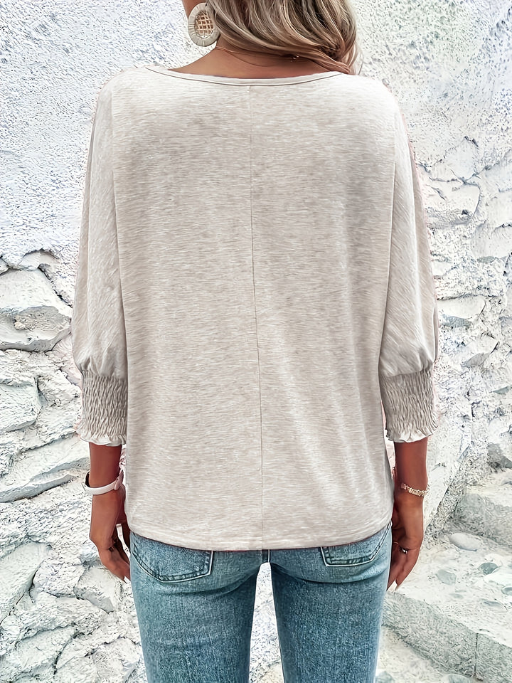 Katoen-Polyester T-Shirt – Casual Rundhals & Halve Mouwen