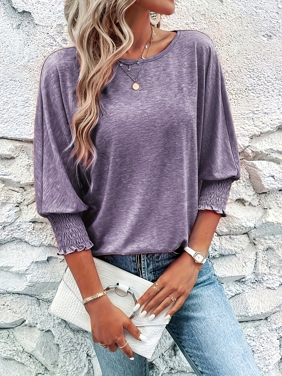 Katoen-Polyester T-Shirt – Casual Rundhals & Halve Mouwen