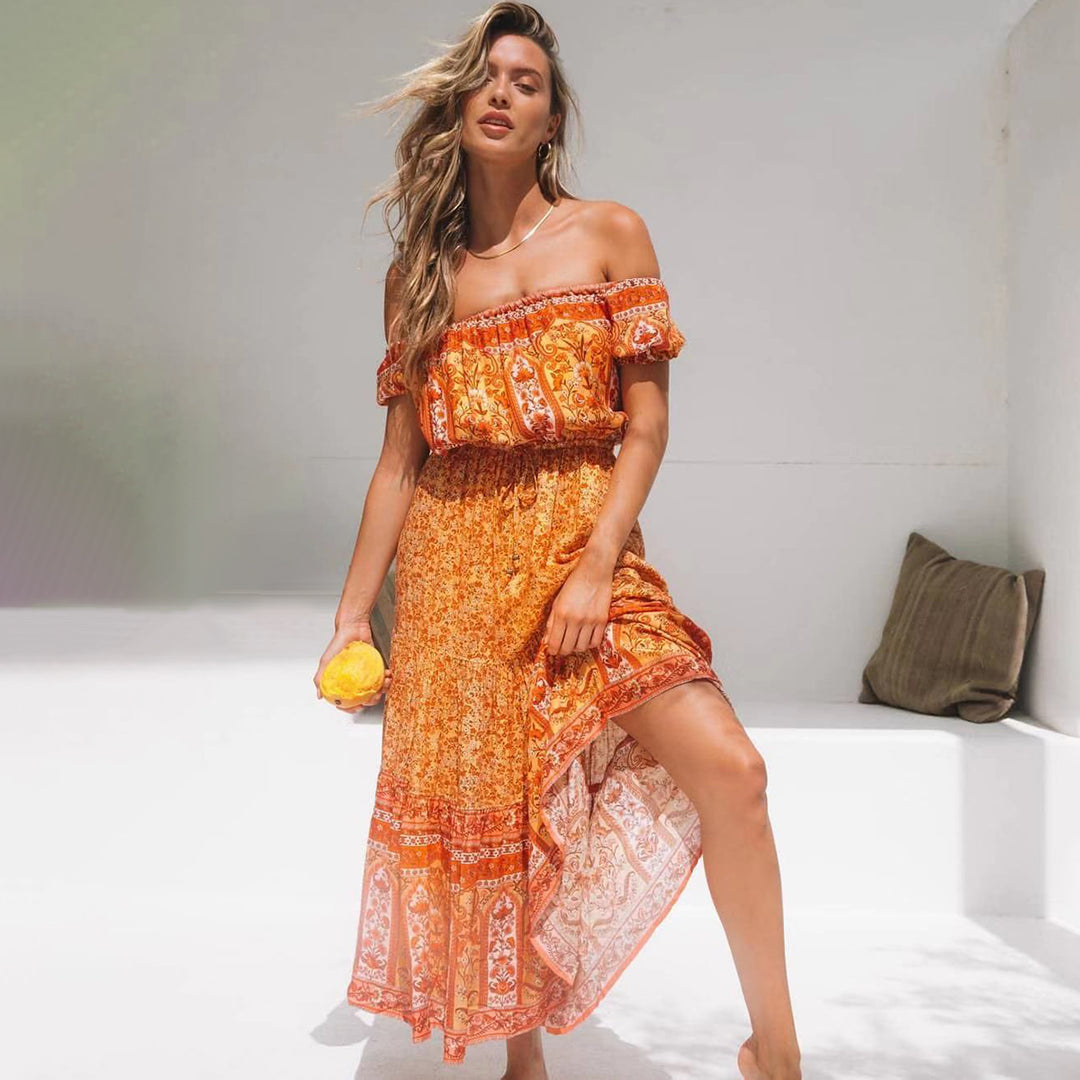 Katoen-Viscose Jurk – Bloemenprint & Zachte Stof