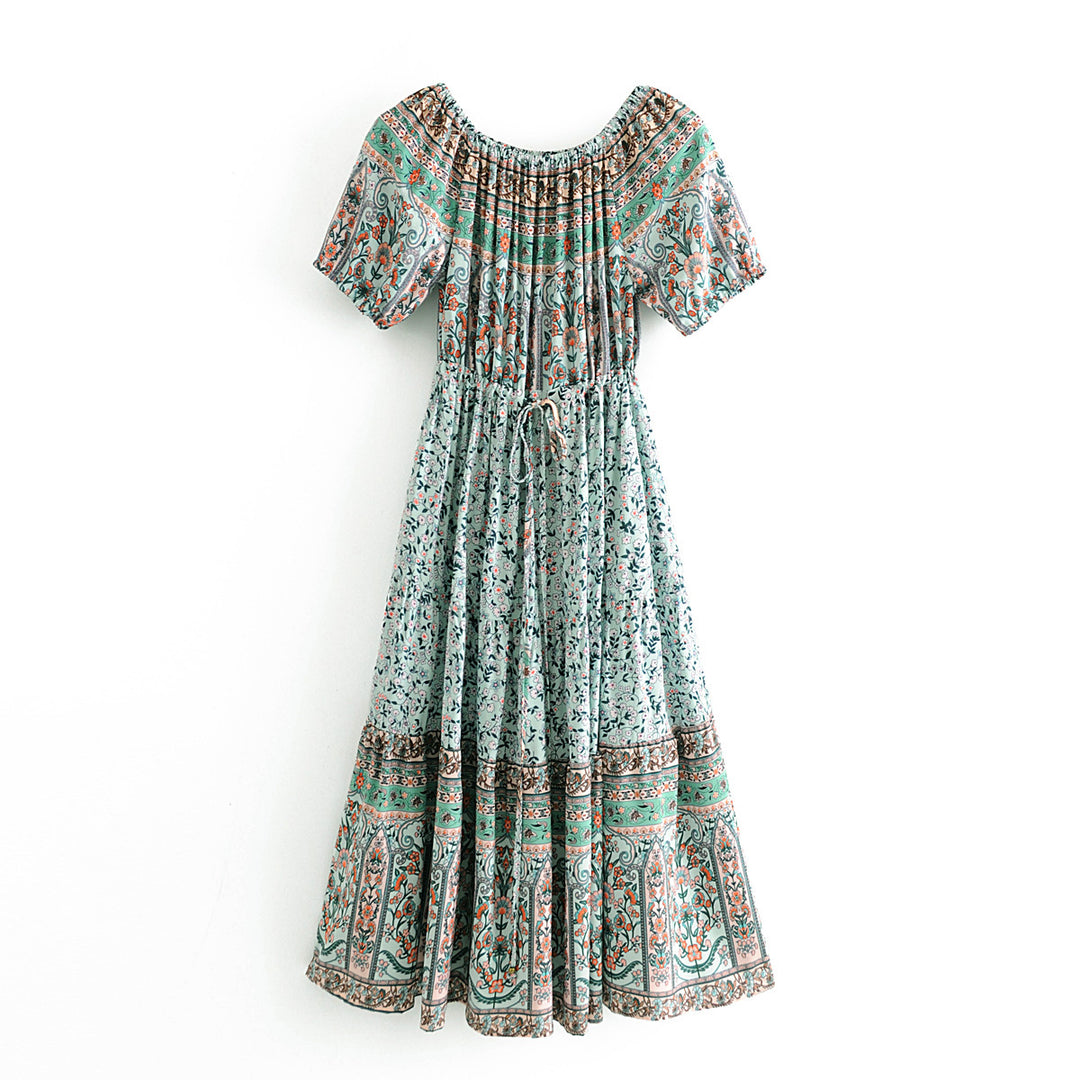 Katoen-Viscose Jurk – Bloemenprint & Zachte Stof