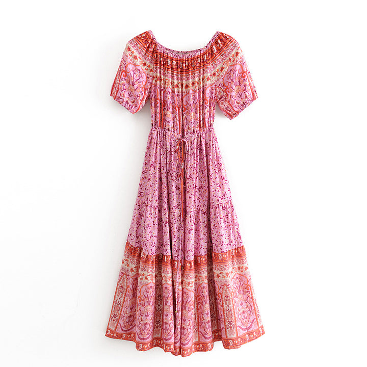 Katoen-Viscose Jurk – Bloemenprint & Zachte Stof