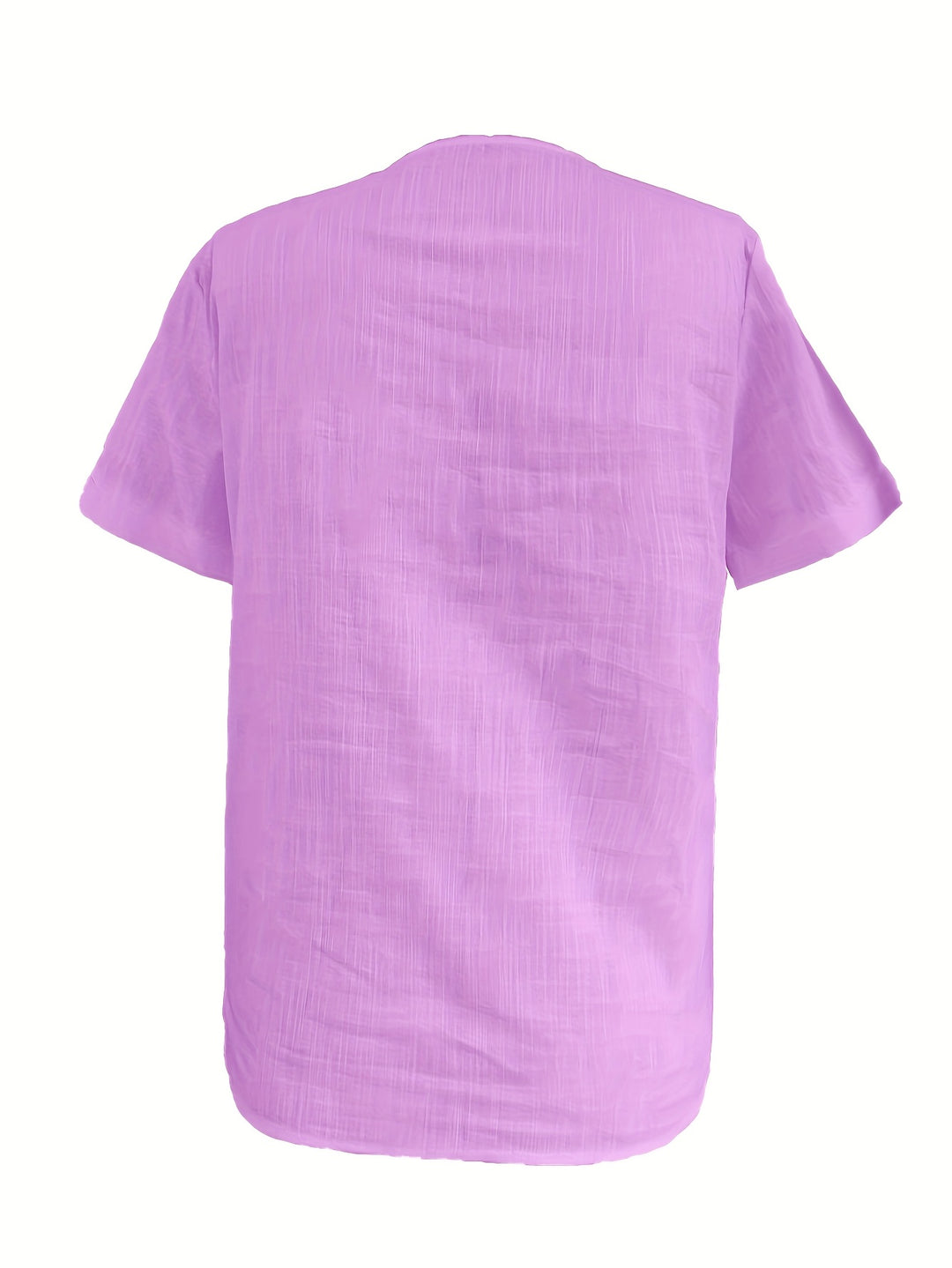 Katoenmix Blouse – Knoopsluiting & Gestructureerde Pasvorm