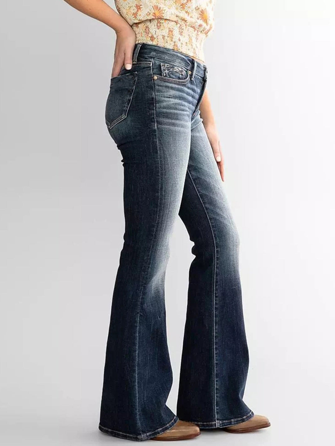 Katoenmix Jeans - Middelhoge Taille Ontwerp & Flexibele Pasvorm