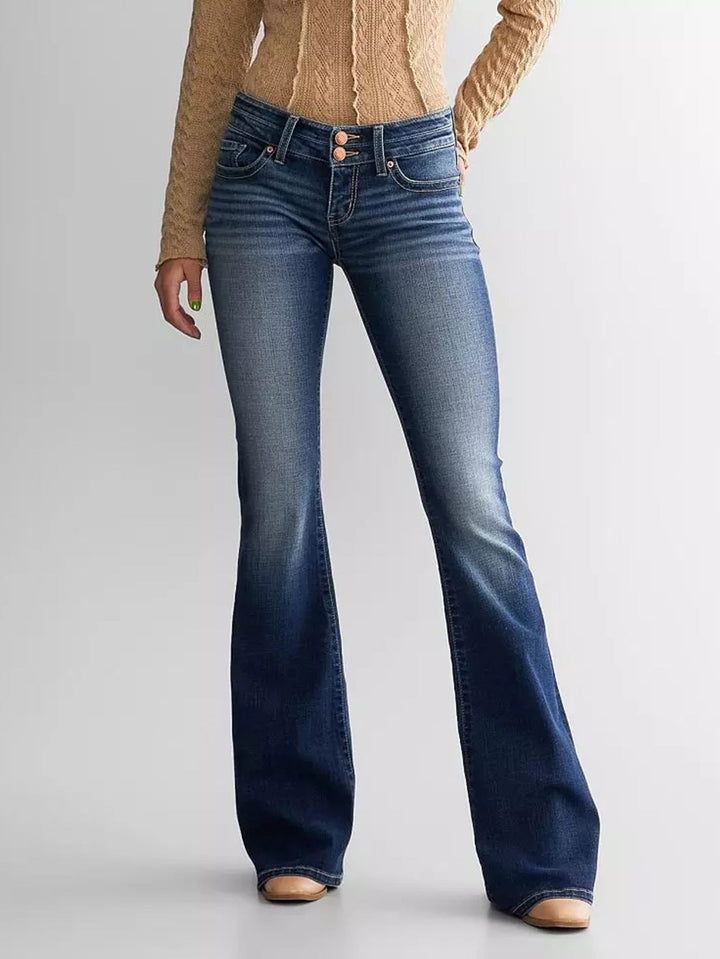 Katoenmix Jeans - Middelhoge Taille Ontwerp & Flexibele Pasvorm