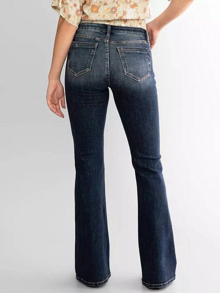 Katoenmix Jeans - Middelhoge Taille Ontwerp & Flexibele Pasvorm
