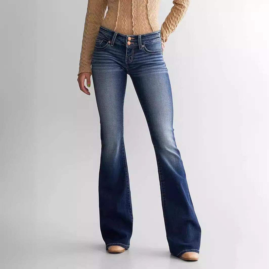 Katoenmix Jeans - Middelhoge Taille Ontwerp & Flexibele Pasvorm