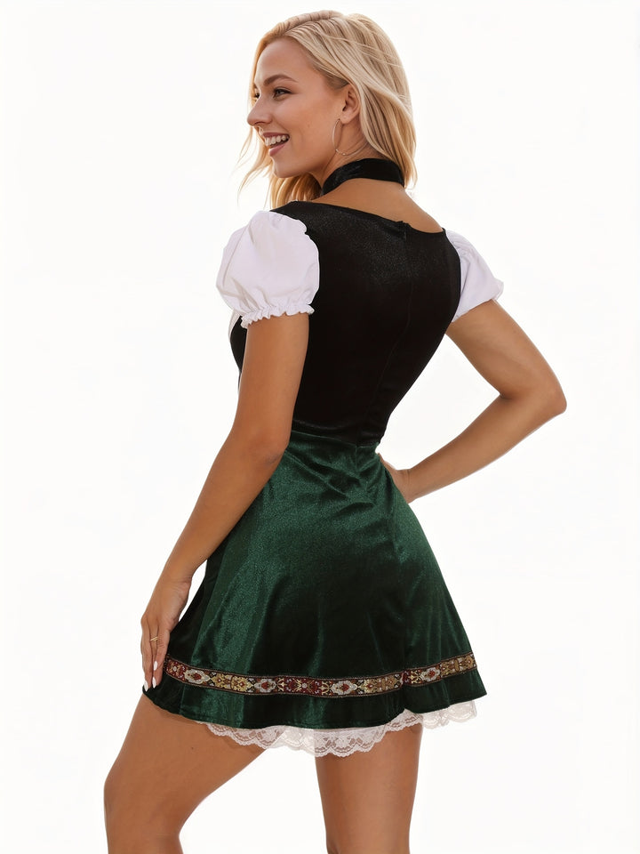 Katoenmix Jurk - Off Shoulder Kant En Flexibele Vorm